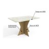 Mesa de Jantar Retangular com Detalhes Cobogó 120 cm - Freij - 2