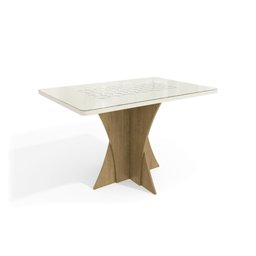 Mesa de Jantar Retangular com Detalhes Cobogó 120 cm - Freij - 1 Mesa de Jantar Retangular com Detalhes Cobogó 120 cm - Freij - 1