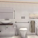Ver imagem 2 de Alça de Apoio Banheiro Inox Barra 60cm Idoso Deficiente Cadeirante Acessibilidade Resistente Box Seg