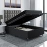 Cama Box Baú Viúva + Colchão Espuma D20 - 56x128x188cm - e-Shop Casa - Couro Preto - 4