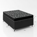 Ver imagem 2 de Cama Box Baú Viúva + Colchão Espuma D20 - 56x128x188cm - e-Shop Casa - Couro Preto
