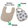 Babador Tecebem Baby Malha Kinder Agnes Impermeável C/ Botão Trigo - 3