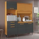 Ver imagem 1 de Armário de Cozinha Compacta 180cm Noir Cinamomo/grafite A15 - Mpozenato
