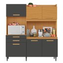 Ver imagem 4 de Armário de Cozinha Compacta 180cm Noir Cinamomo/grafite A15 - Mpozenato