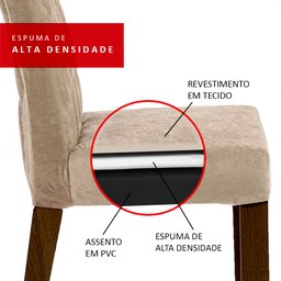 Conjunto Sala de Jantar Madesa Daniela Mesa Tampo de Madeira com 6 Cadeiras Rustic/Preto/Imperial Co - 8