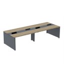 Ver imagem 2 de Estação de Trabalho Mesa Plataforma Escritório para 4 Pessoas Dupla com Caixa de Tomada Pé Painel