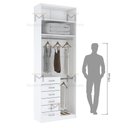 Ver imagem 6 de MÓDULO CLOSET GAVETEIRO E CABIDEIRO A270XL95XP40 M415.B MUNDI MOVEIS