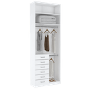 Ver imagem 1 de MÓDULO CLOSET GAVETEIRO E CABIDEIRO A270XL95XP40 M415.B MUNDI MOVEIS
