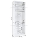 Ver imagem 5 de MÓDULO CLOSET GAVETEIRO E CABIDEIRO A270XL95XP40 M415.B MUNDI MOVEIS