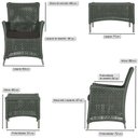 Ver imagem 3 de Jogo Sofá 4 Poltronas e Mesa Igapó Fendi E9 Trama Original Verde