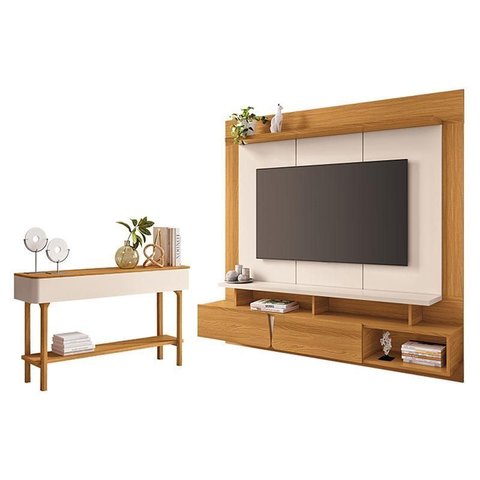 Home Suspenso Zenith Cinamomo Off White com Aparador Fiero Off White Cinamomo - Hb Móveis