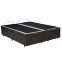 Ver imagem 2 de Cama Box Bau Bipartido Casal Suede Premium Santo Box Bipartido 47x138x188:marrom