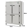 Geladeira Comercial 4 Portas de Inox Escovado com Rodas Kofisa - 2