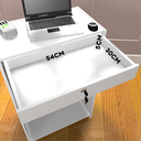 Ver imagem 3 de Balcão Caixa Cor Branco Mdf Atendimento Valet