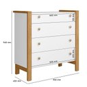Ver mais imagens de Quarto de Bebê Completo 3 Peças Berço, Cômoda e Guarda-Roupa Doce Encanto Espresso Moveis Branco