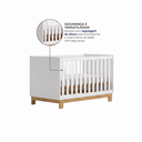 Ver imagem 6 de Quarto de Bebê Completo 3 Peças Berço, Cômoda e Guarda-Roupa Doce Encanto Espresso Moveis Branco