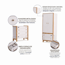 Ver imagem 5 de Quarto de Bebê Completo 3 Peças Berço, Cômoda e Guarda-Roupa Doce Encanto Espresso Moveis Branco