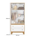 Ver imagem 7 de Quarto de Bebê Completo 3 Peças Berço, Cômoda e Guarda-Roupa Doce Encanto Espresso Moveis Branco
