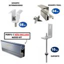 Ver imagem 2 de Kit Estrutura Suporte Fixador Linha C P/ 5 Placas Solar Alumínio Inox Telha Fibro Ondulada Viga Metá