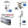Kit Estrutura Suporte Fixador Linha C P/ 5 Placas Solar Alumínio Inox Telha Fibro Ondulada Viga Metá - 2