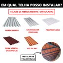 Ver imagem 6 de Kit Estrutura Suporte Fixador Linha C P/ 5 Placas Solar Alumínio Inox Telha Fibro Ondulada Viga Metá