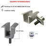 Kit Estrutura Suporte Fixador Linha C P/ 5 Placas Solar Alumínio Inox Telha Fibro Ondulada Viga Metá - 5