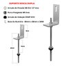 Kit Estrutura Suporte Fixador Linha C P/ 5 Placas Solar Alumínio Inox Telha Fibro Ondulada Viga Metá - 3
