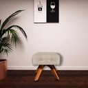 Ver imagem 2 de Kit 2 Puffs Decorativos Base Giratória Karen Suede Bege - Gran Belo