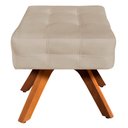 Ver imagem 7 de Kit 2 Puffs Decorativos Base Giratória Karen Suede Bege - Gran Belo