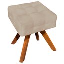 Ver imagem 6 de Kit 2 Puffs Decorativos Base Giratória Karen Suede Bege - Gran Belo
