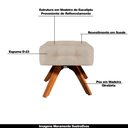 Ver imagem 4 de Kit 2 Puffs Decorativos Base Giratória Karen Suede Bege - Gran Belo