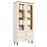 Cristaleira Liz e Aparador Buffet Ambar Off White Nature - Henn - 6