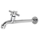 Ver imagem 1 de Torneira Tanque Reta Metal Parede 18cm 1/4v C31 Luxo