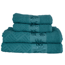 Ver imagem 1 de Kit 4 Toalhas Olympia 2 Banho + 2 Rosto 100% Algodão Premium Macias e Super Absorventes:verde Canton