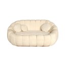 Ver imagem 2 de Sofá Curvo Orgânico Confortável Concha Bouclê Bege - Vimont Moveis