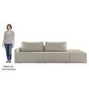 Ver imagem 5 de Sofá Ilha Modular com Puff para Sala Living 252cm Georgia K04 Bouclê Bege - Mpozenato