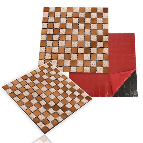 Pastilha de Vidro Adesiva para Parede Cozinha Lavabo Banheiro Sala Decorativa Moderna Requintado Fac