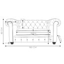 Ver imagem 4 de Sofá 2 Lugares com Pés Madeira Couro Preto Gran Belo