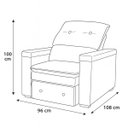 Ver imagem 7 de Cadeira Retrátil Poltrona do Papai Reclinável Confortável em Veludo