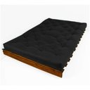 Ver imagem 3 de Sofá Cama Casal Futon Tokio Preto Madeira Maciça Cor Imbuia