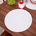 Ver imagem 1 de Capa para Sousplat Basic Liso 35cm Diâmetro Tecido Oxford 100% Poliéster - Palha