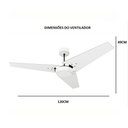 Ver imagem 3 de Ventilador de Teto Natuvent Callis Led 3 Pás Madeira Freijó 3000k Branco Quente, Luz Amarela 220v