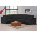 Ver imagem 1 de Capa para Sofá de Canto 5 e 6 Lugares - Preto