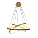 Ver imagem 2 de Lustre Led Moderno Pendente Anéis Led 89w 3 Arcos Cor Dourado - Brinovar