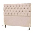 Ver imagem 1 de Cabeceira Cama Box Queen 1,6 M Casal Estofada Almofadada Lisboa:corino Bege Claro