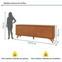 Ver imagem 7 de Conjunto Rack + Buffet Premium Rack Naturalle Buffet Naturalle Mavaular