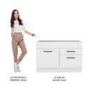 Ver imagem 7 de Balcão De Pia 1 Porta E 2 Gavetas Branco Rustic/branco