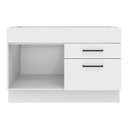 Ver imagem 2 de Balcão De Pia 1 Porta E 2 Gavetas Branco Rustic/branco