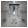 Lustre de Cristal Legítimo K9 Base Inox 20x20 Cm 30 Cm Altura Soq E27 - Transparente - 3