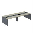 Ver imagem 2 de Estação de Trabalho Mesa Plataforma Escritório para 4 Pessoas Dupla com Caixa de Tomada Pé Painel